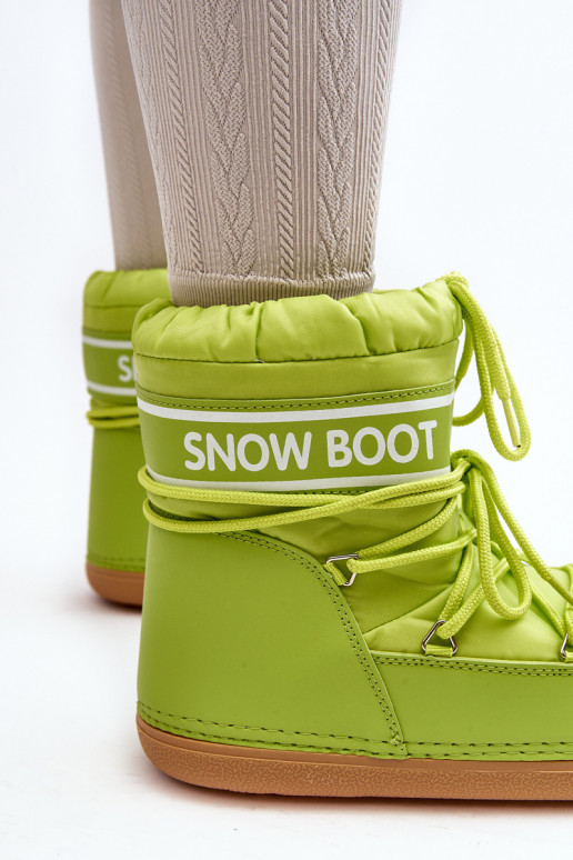 Botas de invierno con cordones en color verde Soia