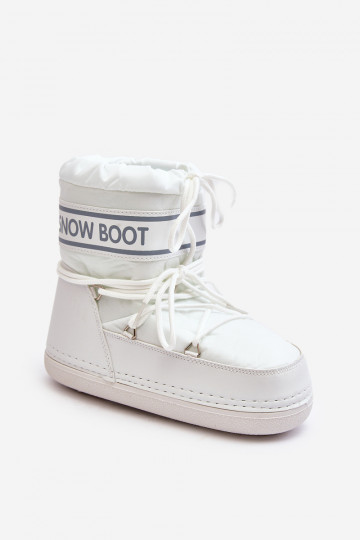 Botas de invierno con cordones en color blanco Soia