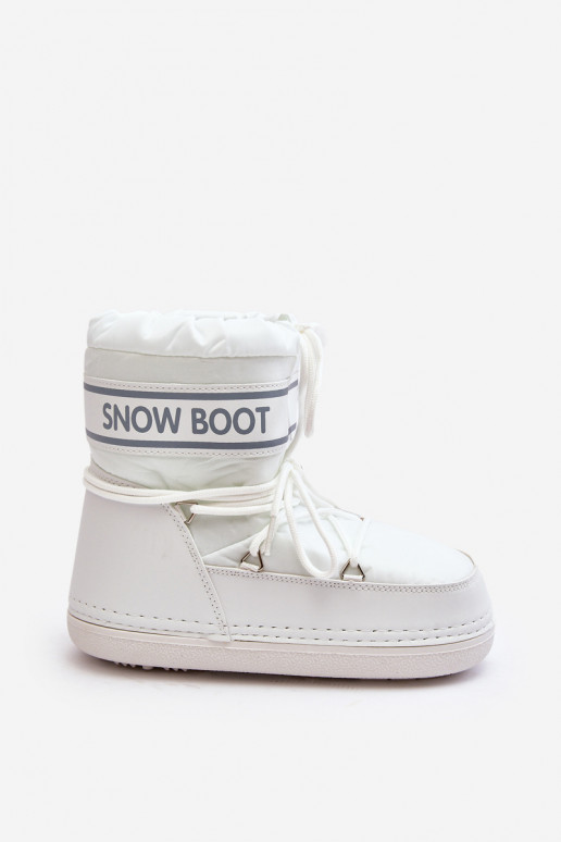 Botas de invierno con cordones en color blanco Soia