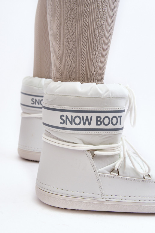 Botas de invierno con cordones en color blanco Soia