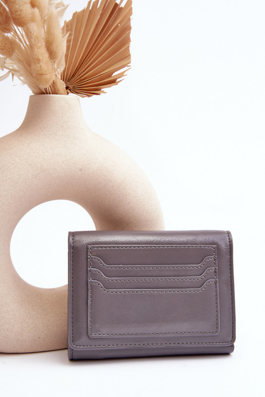 Cartera de mujer Joanela en ecopiel gris