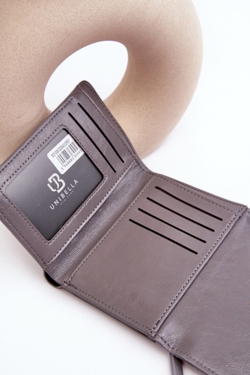 Cartera de mujer Joanela en ecopiel gris