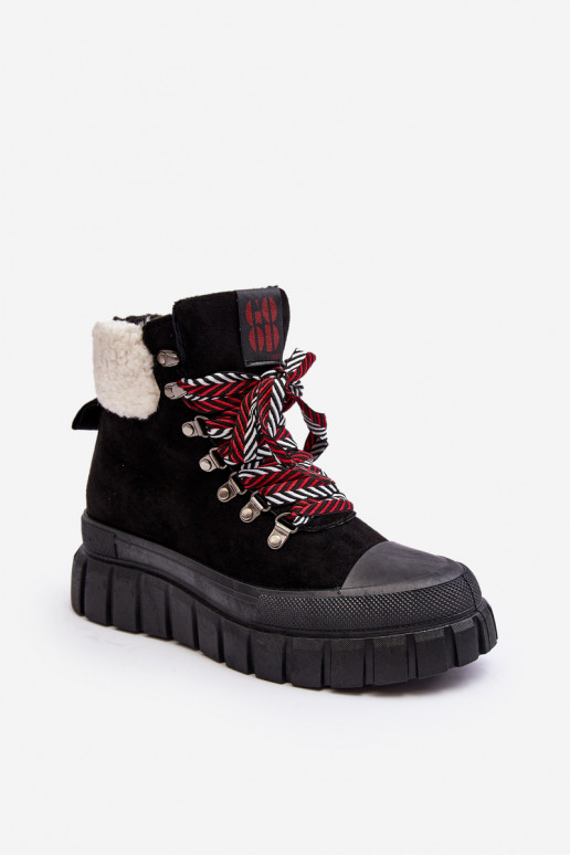 botas calentadas con suela maciza en color negro Ralotta botas calentadas con suela maciza en color negro Ralotta