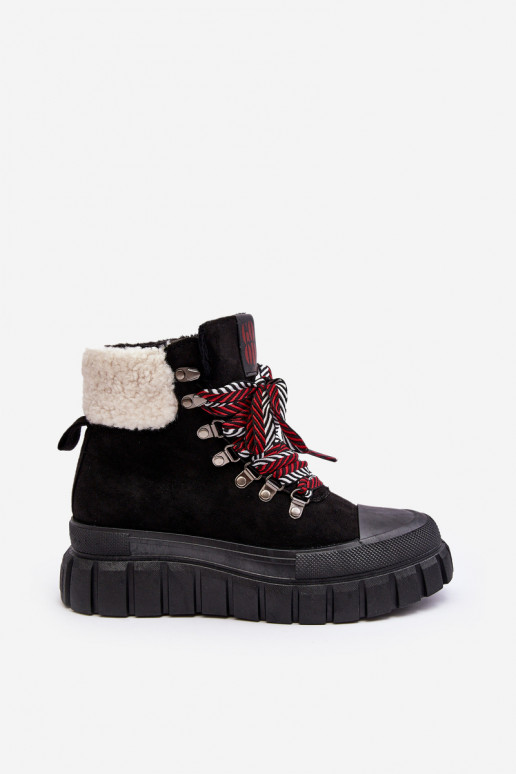 botas calentadas con suela maciza en color negro Ralotta
