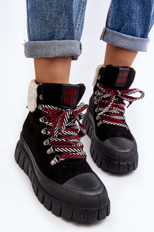 botas calentadas con suela maciza en color negro Ralotta botas calentadas con suela maciza en color negro Ralotta