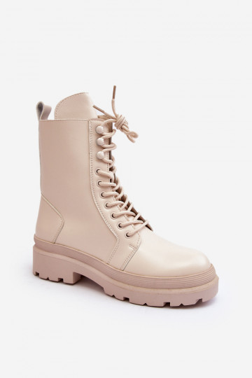 botas ecopiel color marfil Irande