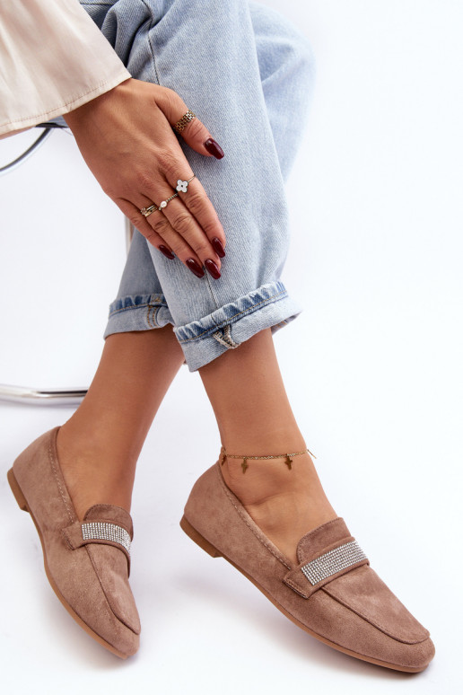 Mocasines con ojales centelleantes en color marrón Ralrika