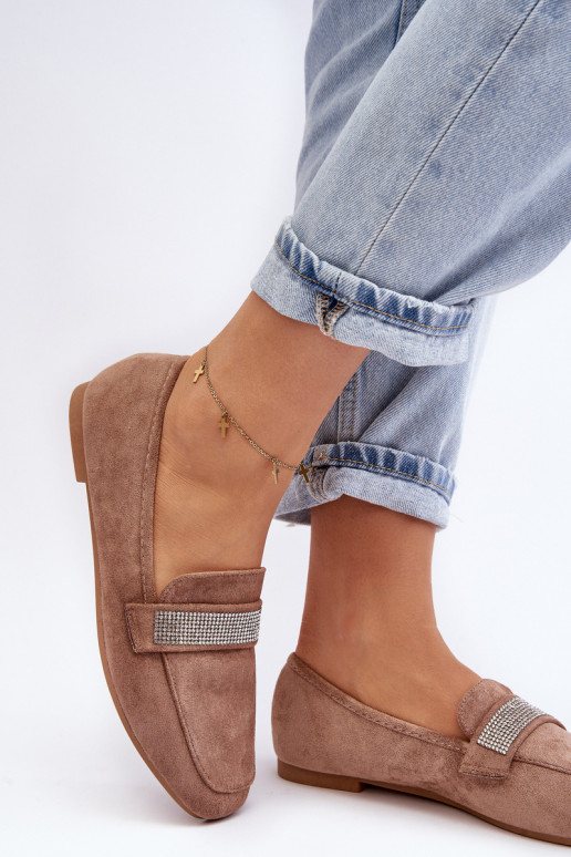 Mocasines con ojales centelleantes en color marrón Ralrika