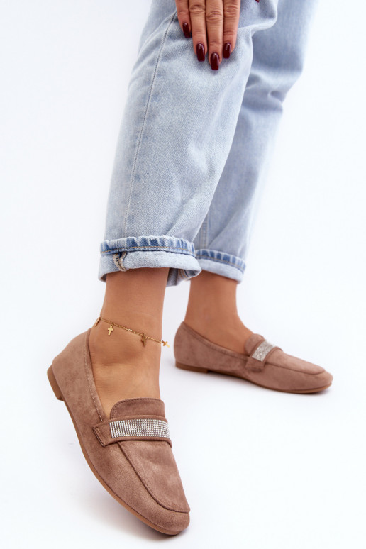 Mocasines con ojales centelleantes en color marrón Ralrika