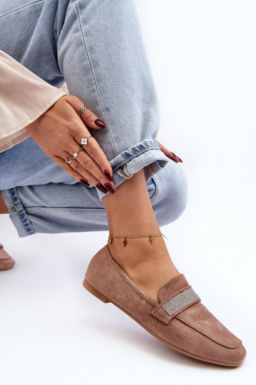 Mocasines con ojales centelleantes en color marrón Ralrika