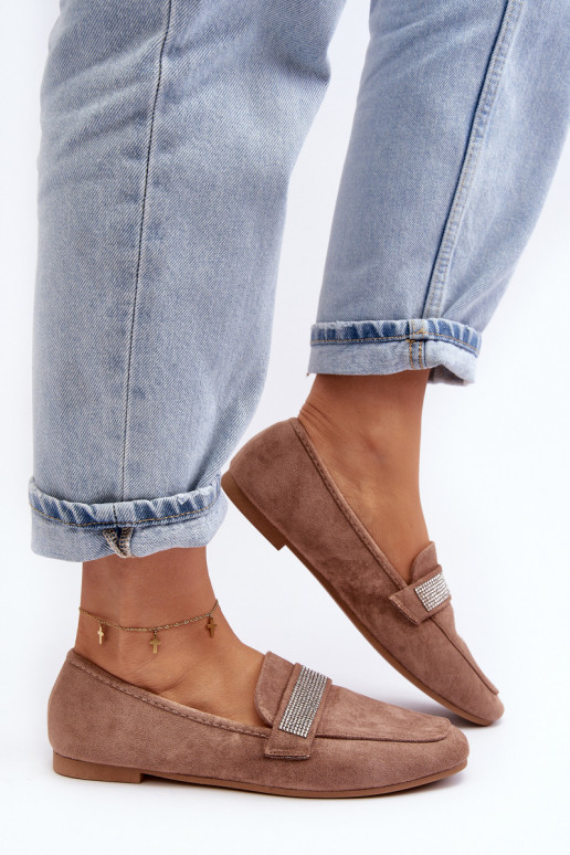 Mocasines con ojales centelleantes en color marrón Ralrika