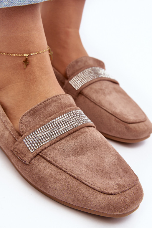 Mocasines con ojales centelleantes en color marrón Ralrika