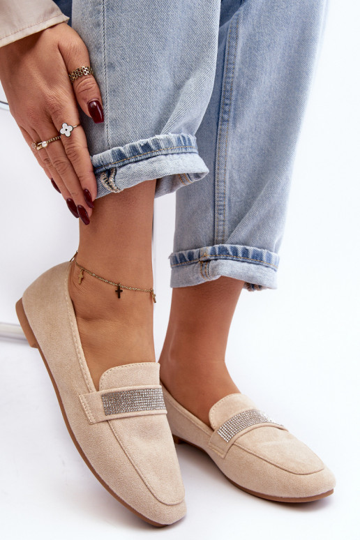 Mocasines con ojales brillantes beige Ralrika Mocasines con ojales brillantes beige Ralrika