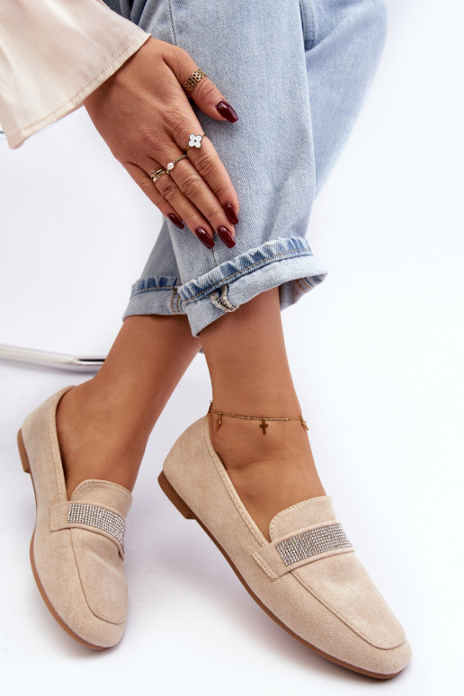 Mocasines con ojales brillantes beige Ralrika Mocasines con ojales brillantes beige Ralrika