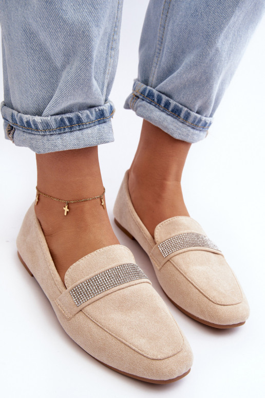 Mocasines con ojales brillantes beige Ralrika Mocasines con ojales brillantes beige Ralrika