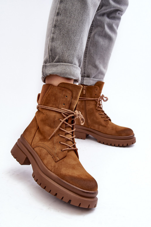 Botas de mujer con suela maciza en color marrón Narelona Botas de mujer con suela maciza en color marrón Narelona