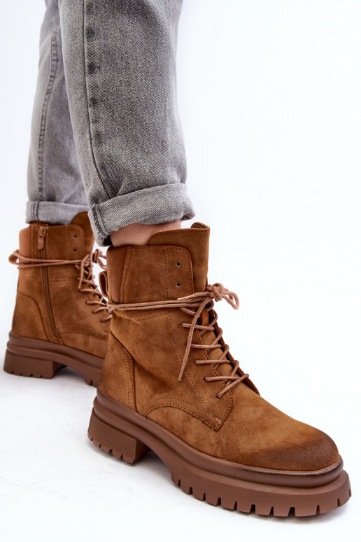 Botas de mujer con suela maciza en color marrón Narelona Botas de mujer con suela maciza en color marrón Narelona