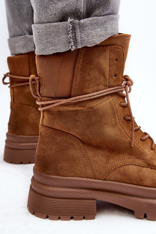 Botas de mujer con suela maciza en color marrón Narelona Botas de mujer con suela maciza en color marrón Narelona