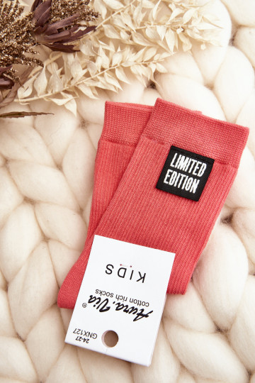 Calcetines infantiles color rosa. 2