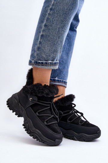 Botas de mujer con pelo en color negro Cresandi 2