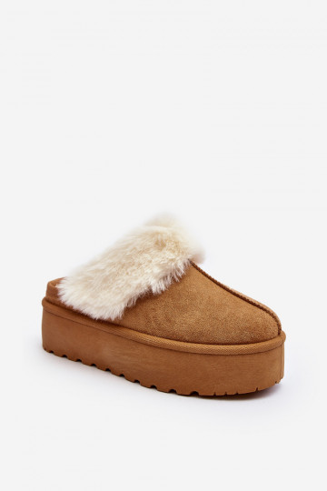 Zapatillas botas de nieve con suela maciza marrón Starlyn