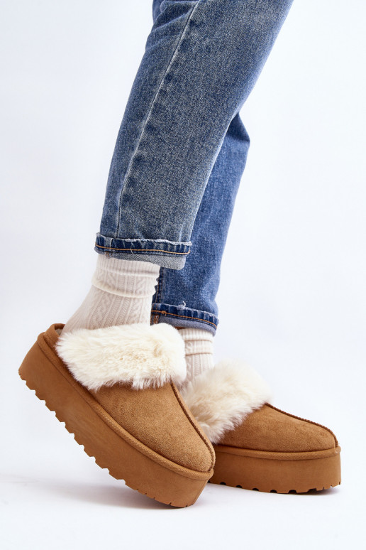 Zapatillas botas de nieve con suela maciza marrón Starlyn