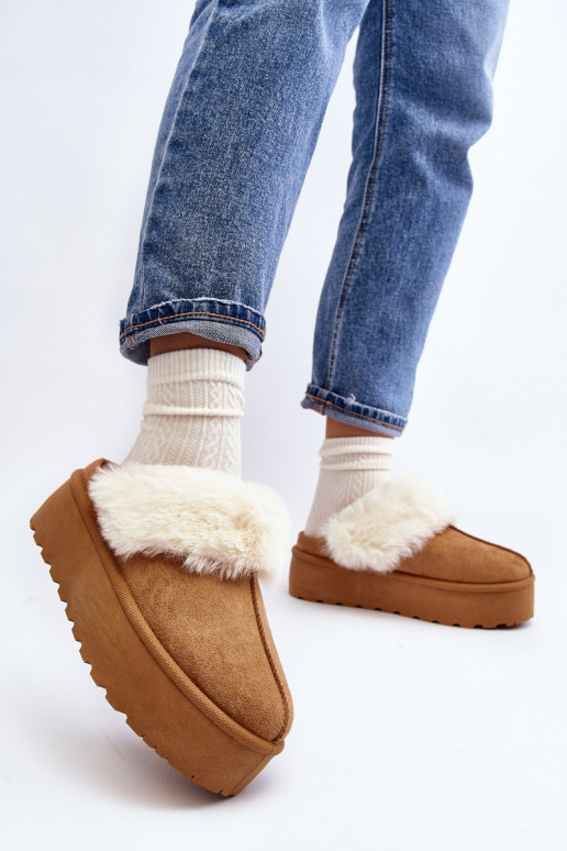 Zapatillas botas de nieve con suela maciza marrón Starlyn