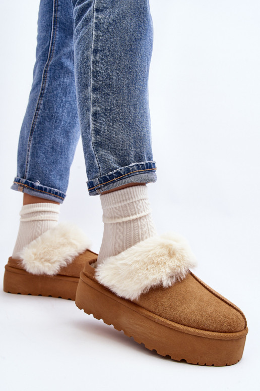Zapatillas botas de nieve con suela maciza marrón Starlyn