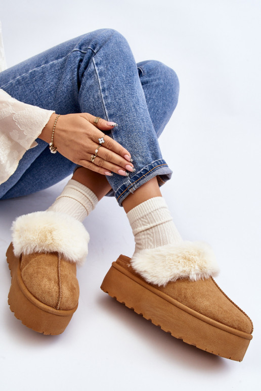 Zapatillas botas de nieve con suela maciza marrón Starlyn