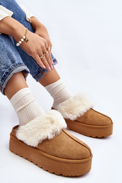 Zapatillas botas de nieve con suela maciza marrón Starlyn