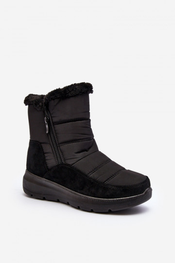 botas de nieve con pelo en negro Primose