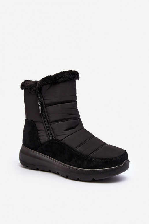 botas de nieve con pelo en negro Primose