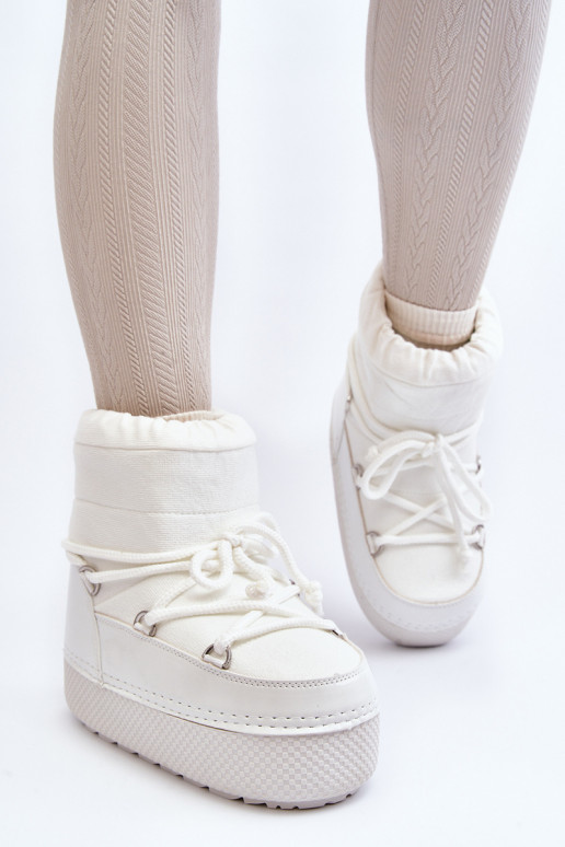 botas de nieve con detalles elegantes en blanco Toolsa botas de nieve con detalles elegantes en blanco Toolsa