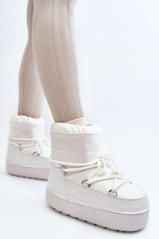 botas de nieve con detalles elegantes en blanco Toolsa botas de nieve con detalles elegantes en blanco Toolsa