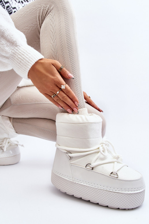 botas de nieve con detalles elegantes en blanco Toolsa botas de nieve con detalles elegantes en blanco Toolsa