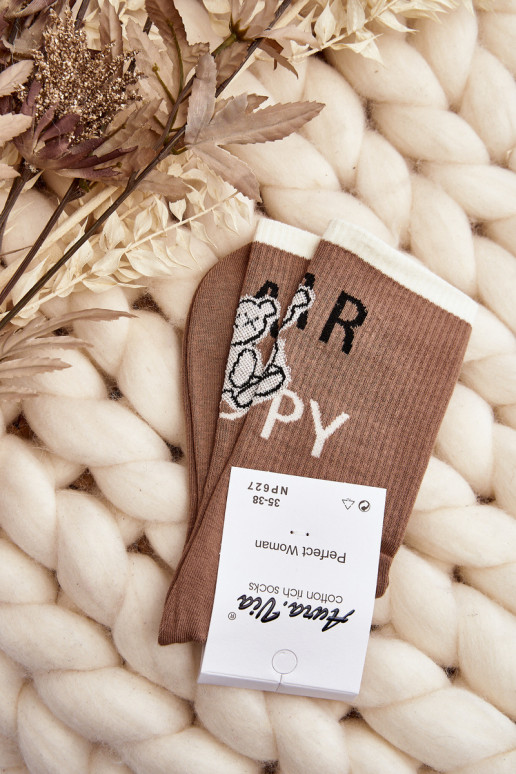 Calcetines con la inscripción Soy marrón.