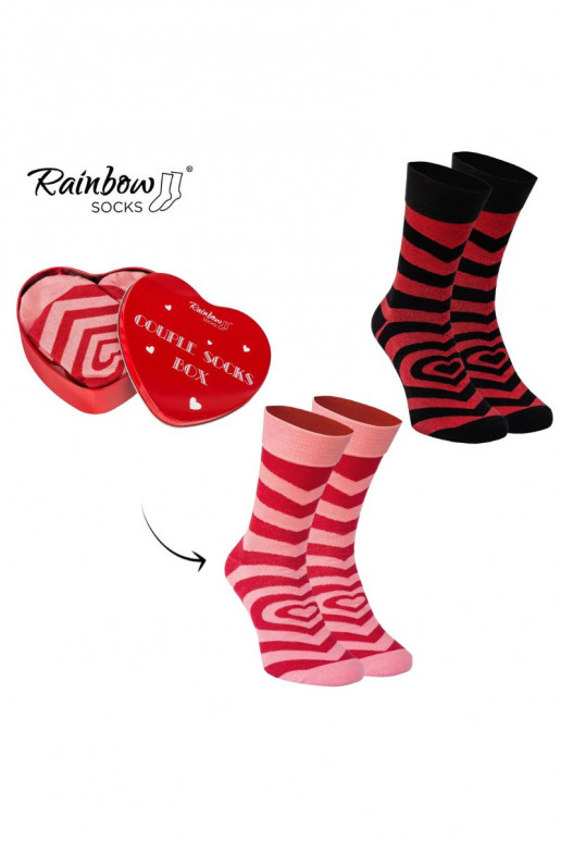 Calcetines COUPLE BOX 2 pares Caja con corazones