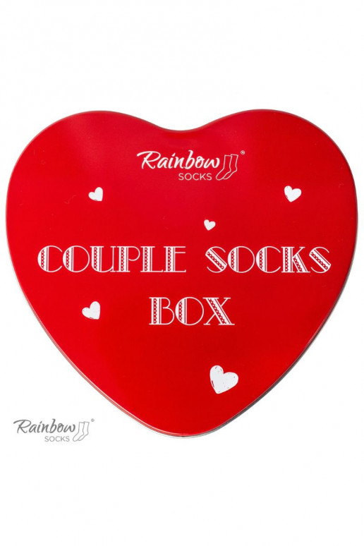 Calcetines COUPLE BOX 2 pares Caja con corazones Calcetines COUPLE BOX 2 pares Caja con corazones