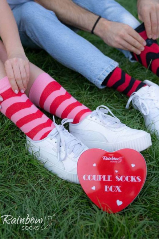 Calcetines COUPLE BOX 2 pares Caja con corazones