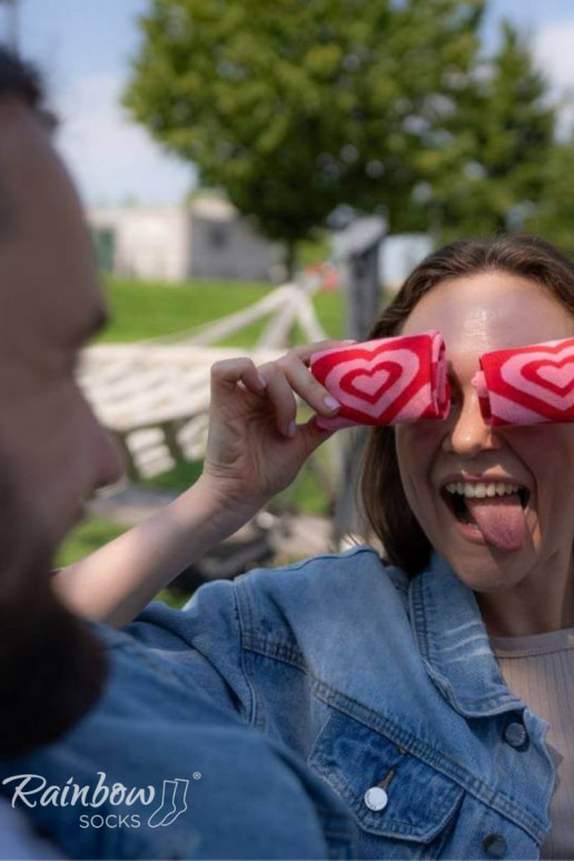 Calcetines COUPLE BOX 2 pares Caja con corazones Calcetines COUPLE BOX 2 pares Caja con corazones