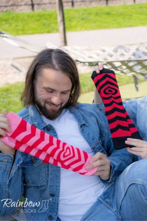 Calcetines COUPLE BOX 2 pares Caja con corazones Calcetines COUPLE BOX 2 pares Caja con corazones