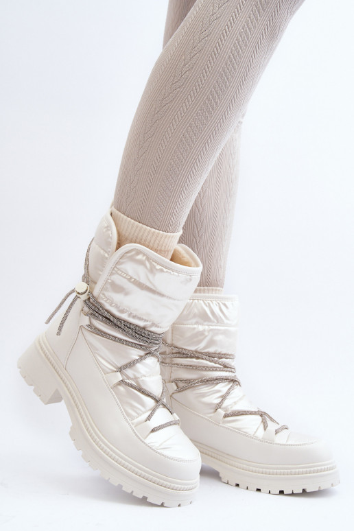 Botas de nieve cálidas en color blanco Rilana