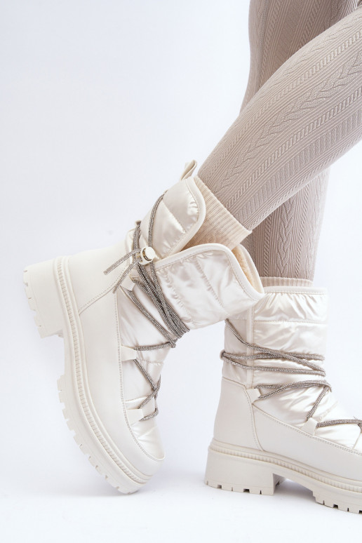 Botas de nieve cálidas en color blanco Rilana
