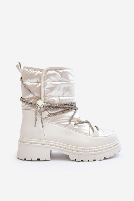 Botas de nieve cálidas en color blanco Rilana