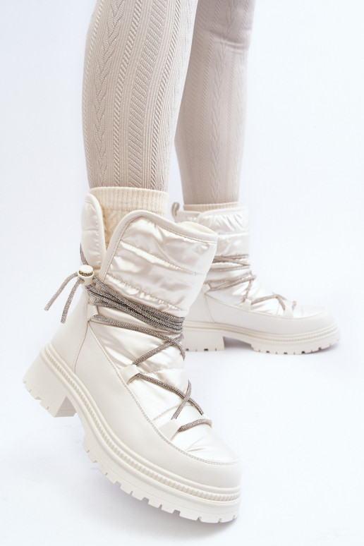 Botas de nieve cálidas en color blanco Rilana