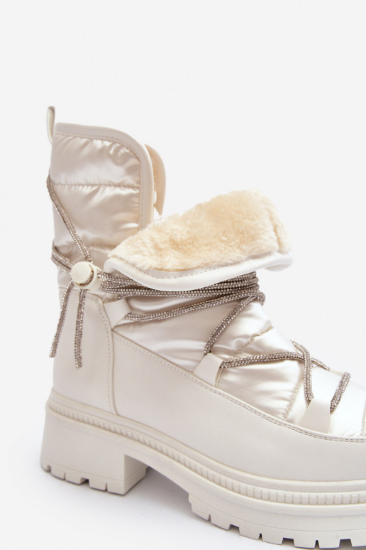 Botas de nieve cálidas en color blanco Rilana