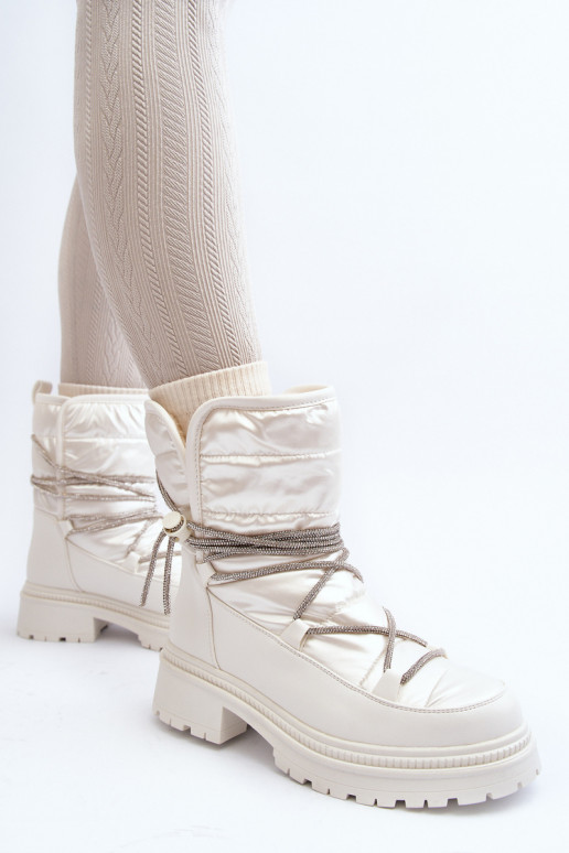 Botas de nieve cálidas en color blanco Rilana