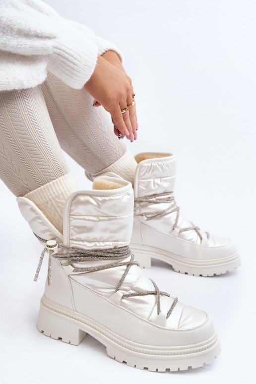 Botas de nieve cálidas en color blanco Rilana