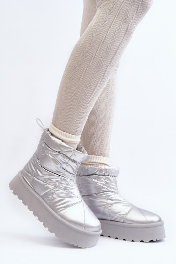 Botas de nieve con plataforma en color plateado Fionia 2