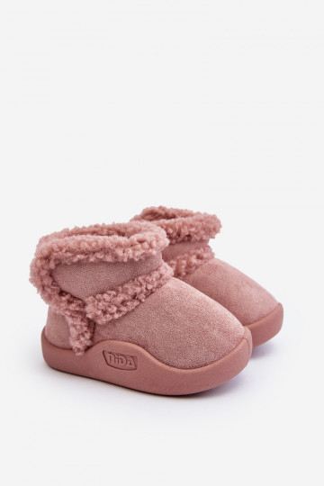 Botas de nieve para niños con cierres adhesivos en color rosa Unitia